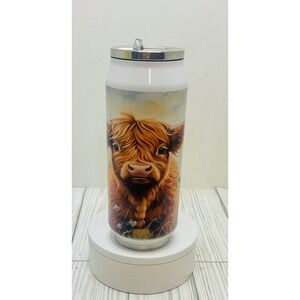 Highland Cow Stainless Steel Tumbler 12 oz.  Double Insulated.
